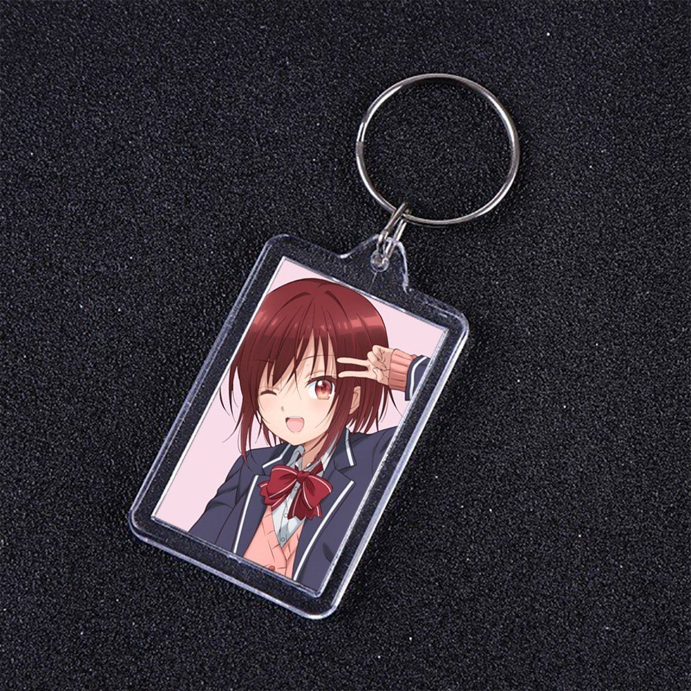 Móc khóa mica IN HÌNH Thiên Sứ Nhà Bên ver Đồng Phục anime chibi xinh xắn dễ thương