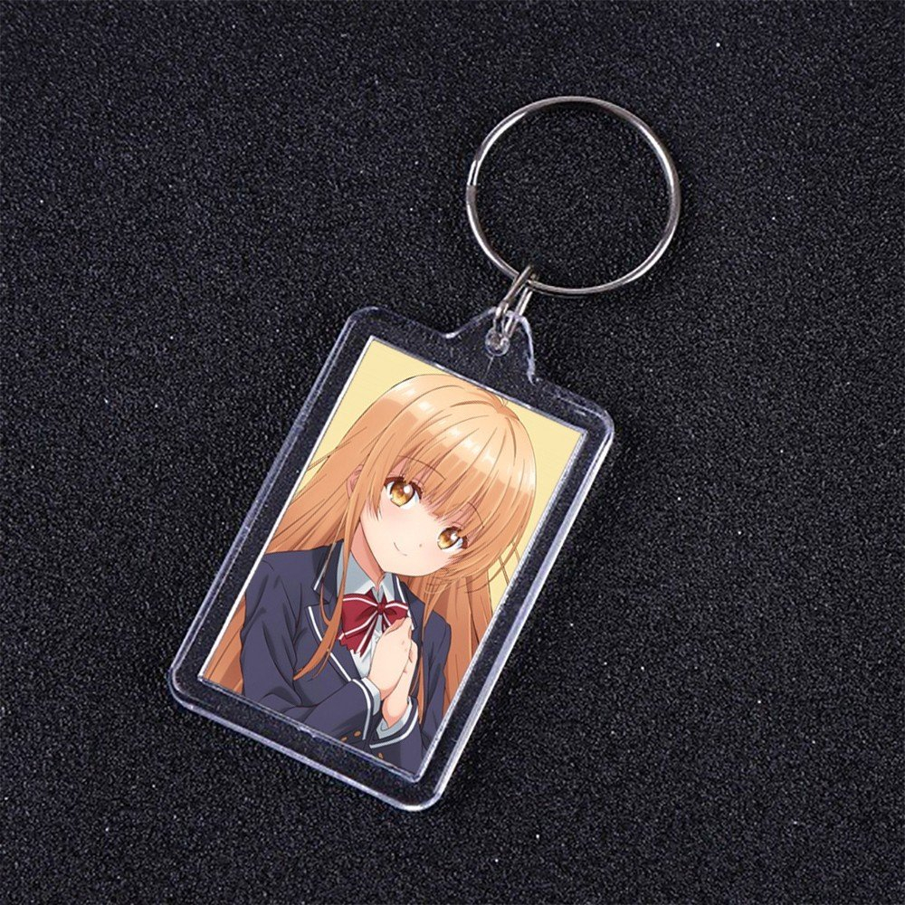 Móc khóa mica IN HÌNH Thiên Sứ Nhà Bên ver Đồng Phục anime chibi xinh xắn dễ thương