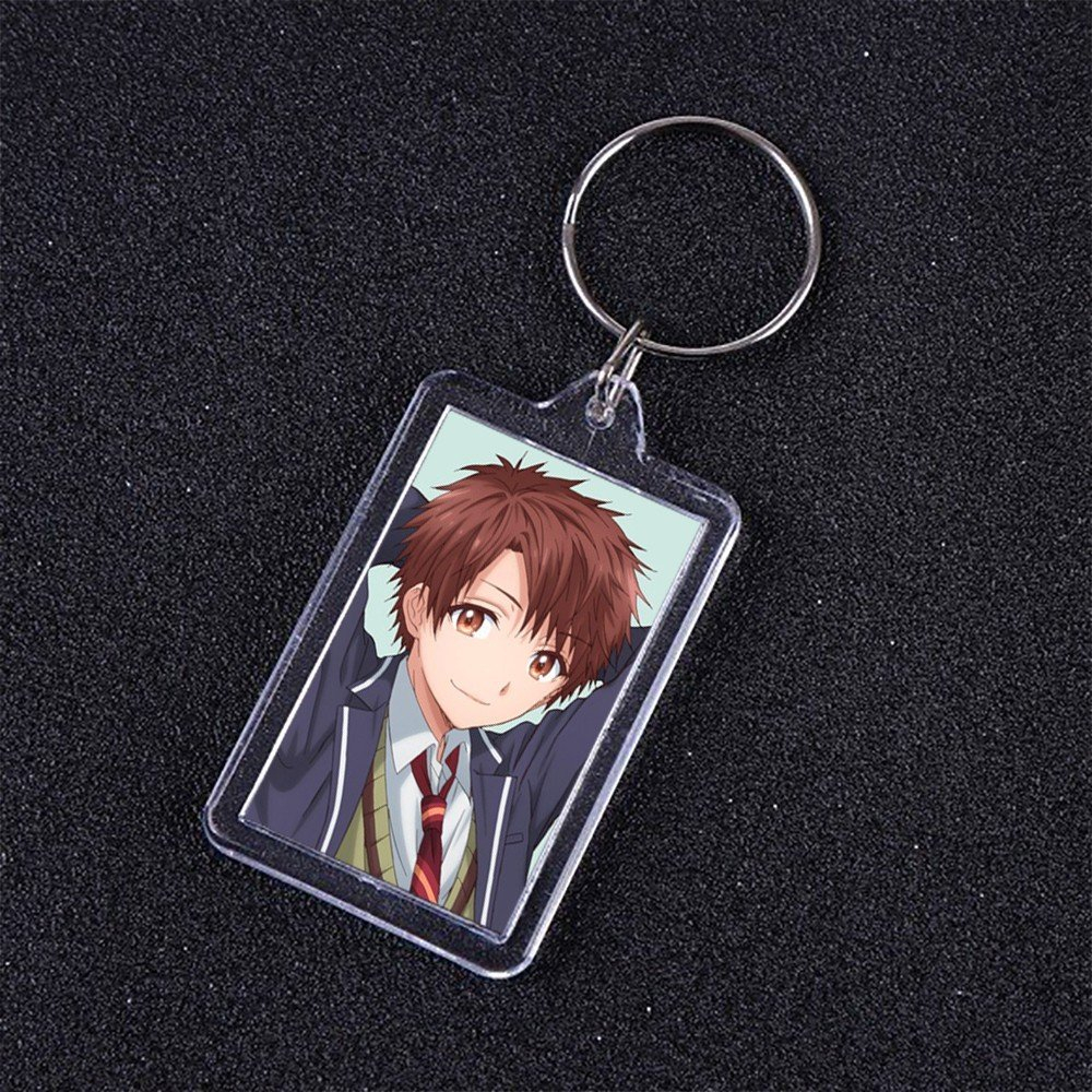 Móc khóa mica IN HÌNH Thiên Sứ Nhà Bên ver Đồng Phục anime chibi xinh xắn dễ thương