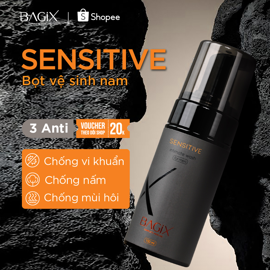 Dung dịch vệ sinh nam dạng bọt Bagix For Men 100ml