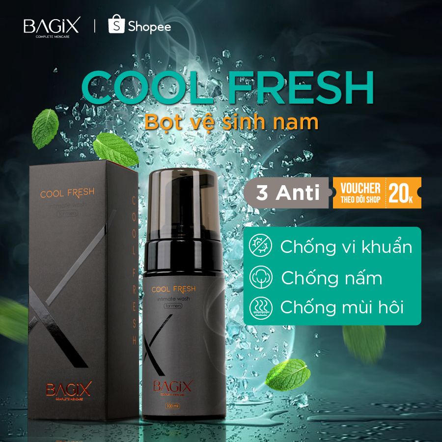 Dung dịch vệ sinh nam dạng bọt Bagix For Men 100ml