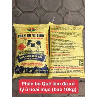 Phân bò đã xử lý ủ hoai mục Quế Lâm bao 10kg
