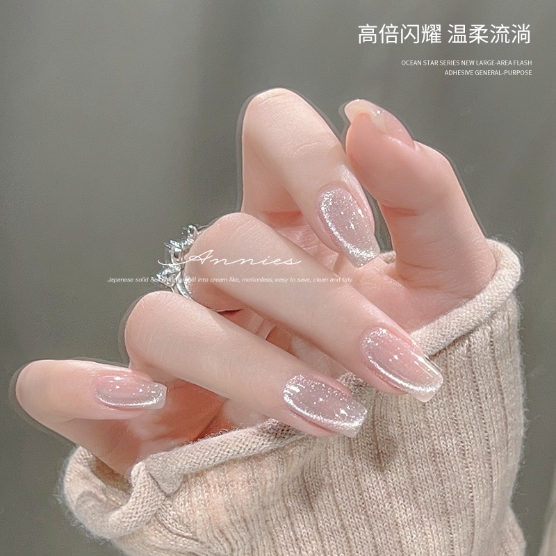 Sơn gel mắt mèo kim cương trắng ít ánh đen