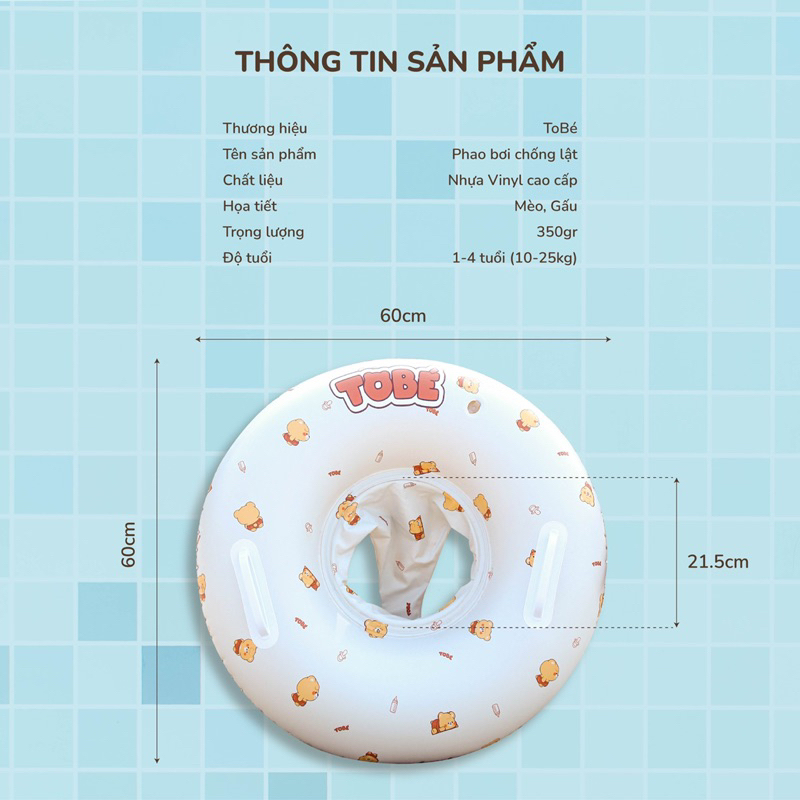 Phao bơi ngồi an toàn cho bé
