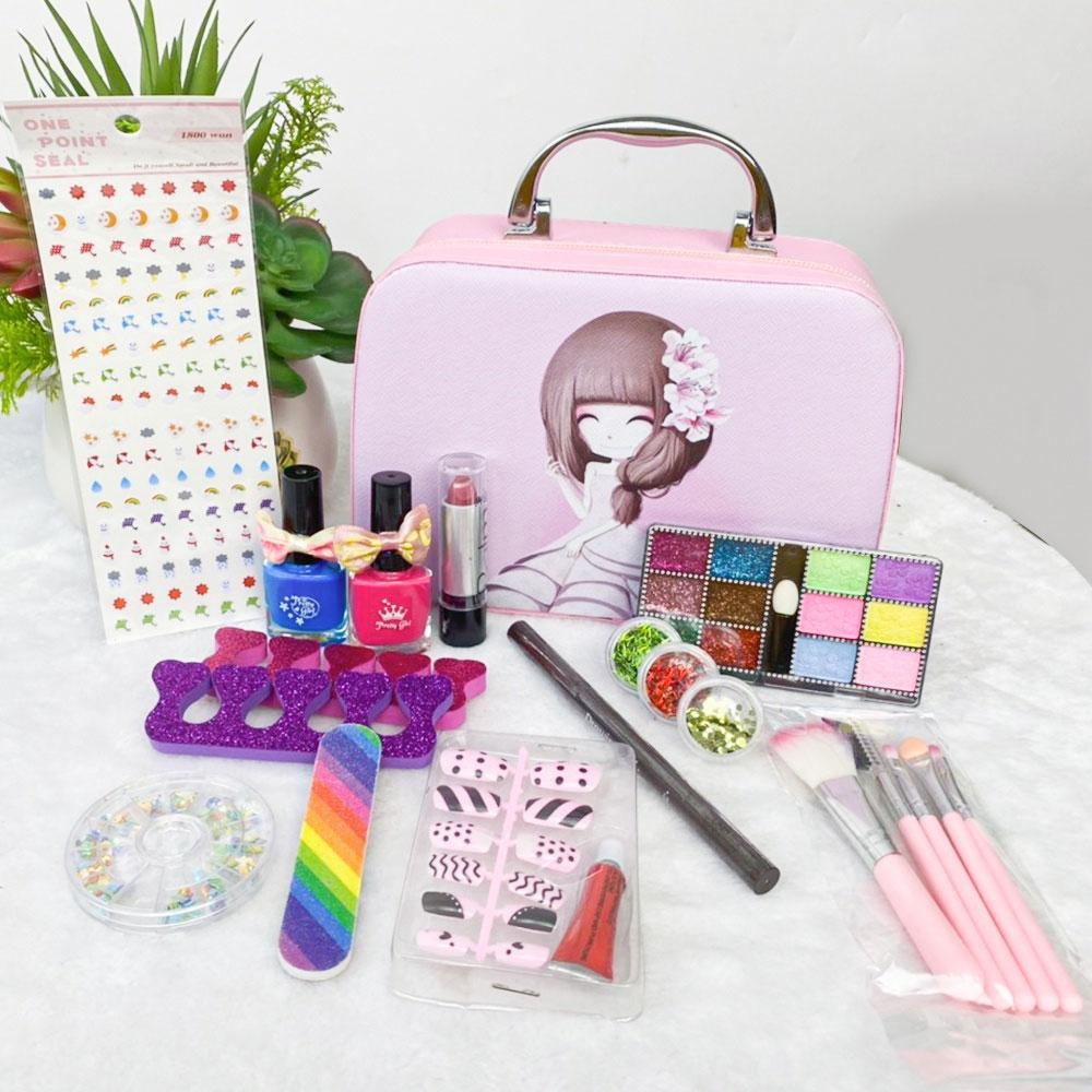 Đồ Chơi Trang Điểm Cho Bé Gái Có Hơ Móng, Vali Trang Điểm Công Chúa Cho Bé Gái