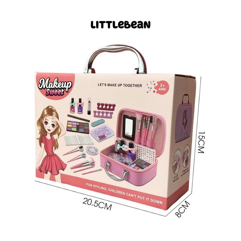 Đồ Chơi Trang Điểm Cho Bé Gái Có Hơ Móng, Vali Trang Điểm Công Chúa Cho Bé Gái