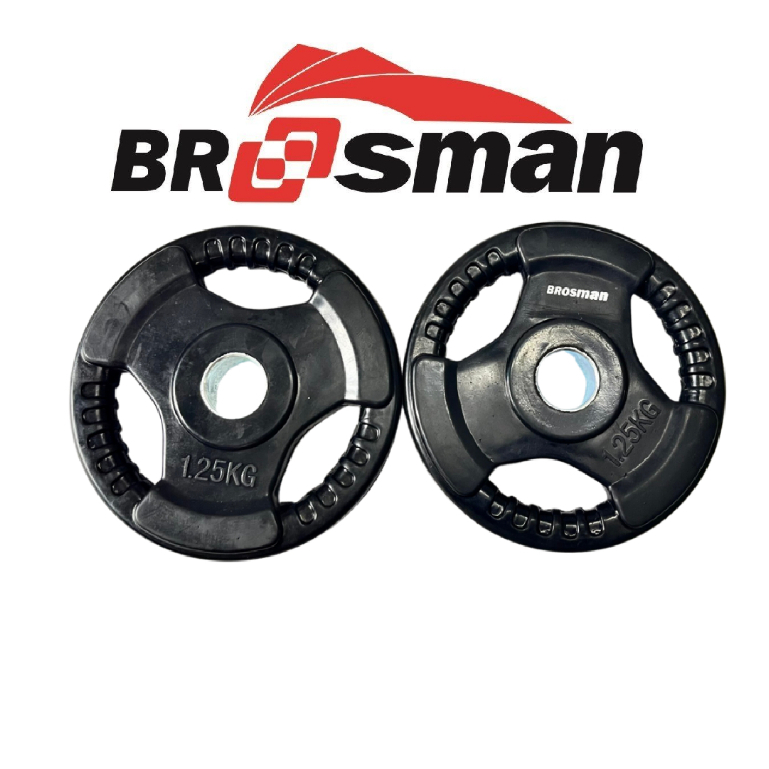 Tạ đĩa cao su cao cấp 1,25Kg Brosman nhập khẩu chính hãng