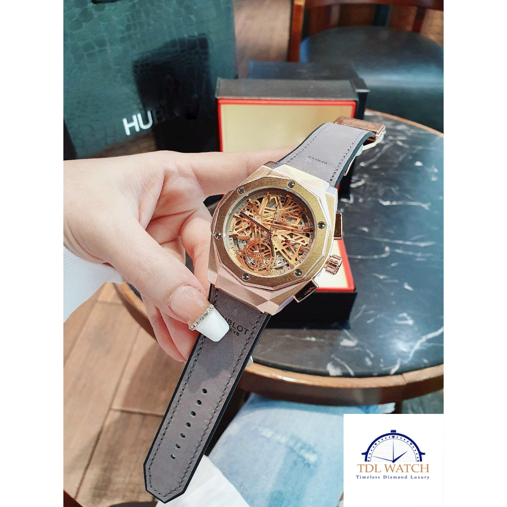 Đồng hồ nam Hub thép không gỉ 40mm chạy full kim