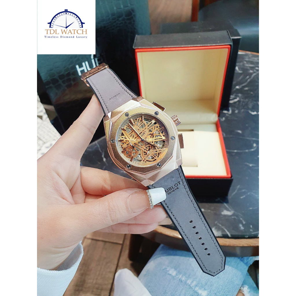 Đồng hồ nam Hub thép không gỉ 40mm chạy full kim