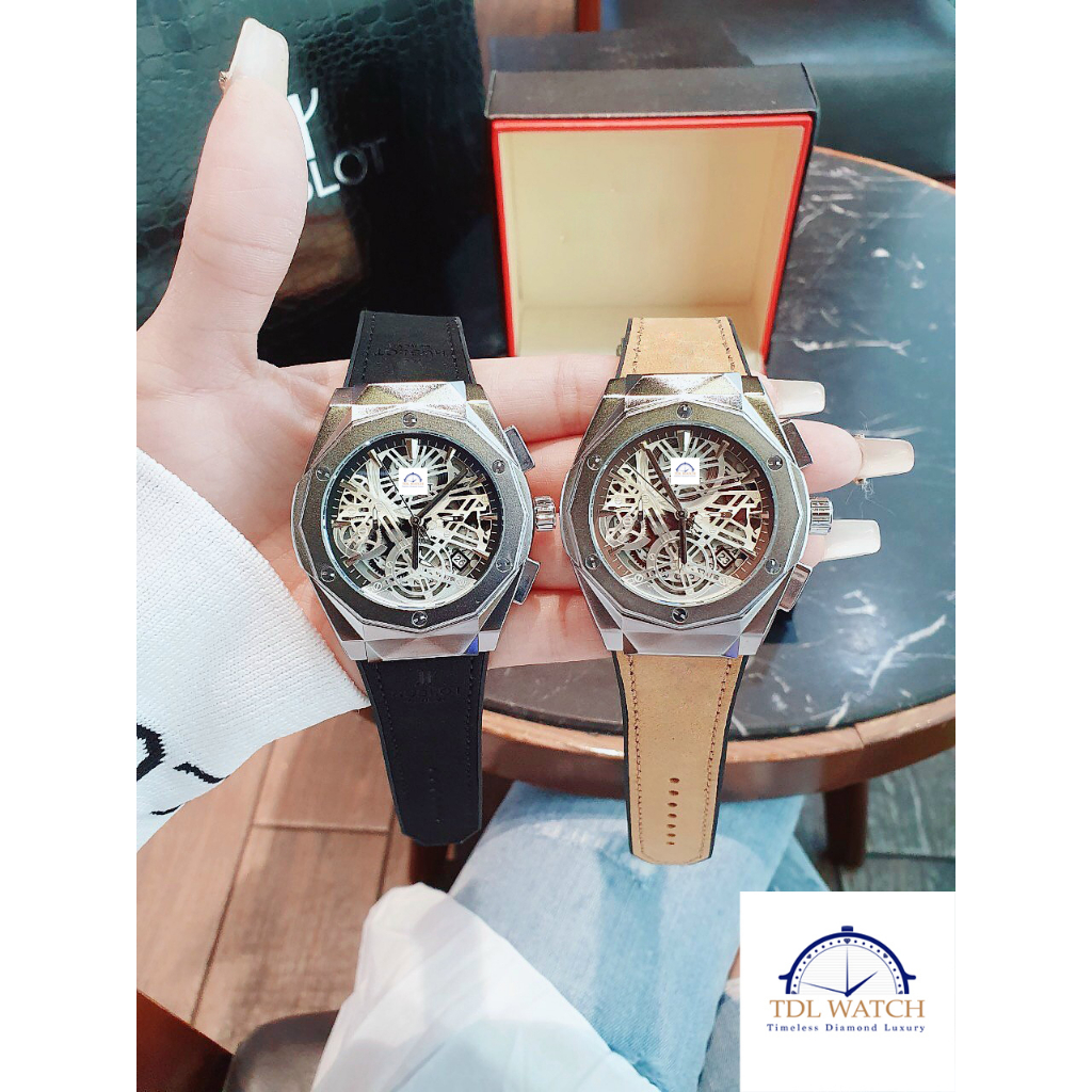 Đồng hồ nam Hub thép không gỉ 40mm chạy full kim