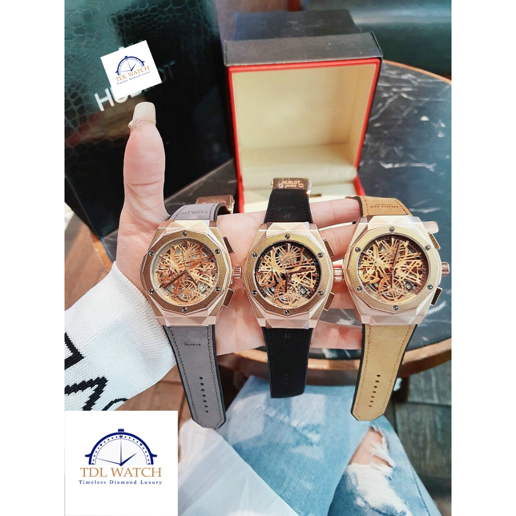 Đồng hồ nam Hub thép không gỉ 40mm chạy full kim