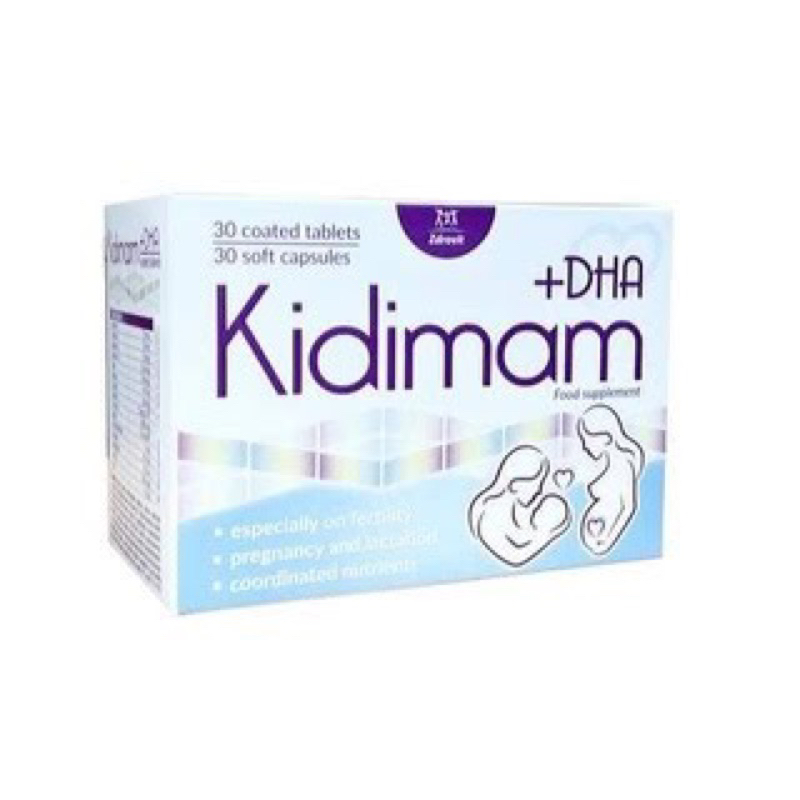 Thực phẩm bảo vệ sức khoẻ Kidimam + DHA bổ sung DHA và Vitamin cho phụ nữ mang thai và cho con bú