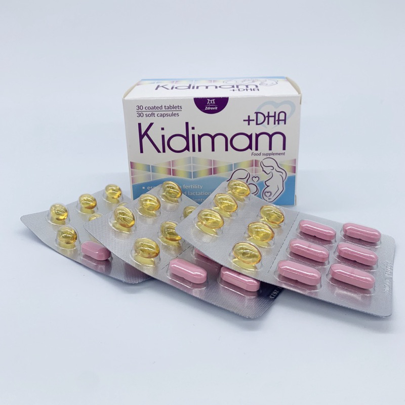 Thực phẩm bảo vệ sức khoẻ Kidimam + DHA bổ sung DHA và Vitamin cho phụ nữ mang thai và cho con bú