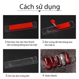 Băng keo cuộn đỏ 2 mặt (1cmx10m) dán nailbox, dán móng mẫu (Cuộn)