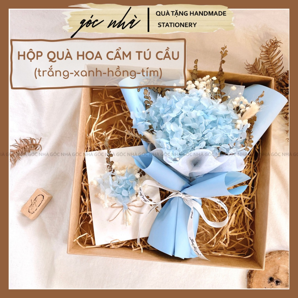 Set hoa khô cẩm tú cầu quà tặng sinh nhật kỉ niệm anniversary valentine GÓC NHÀ