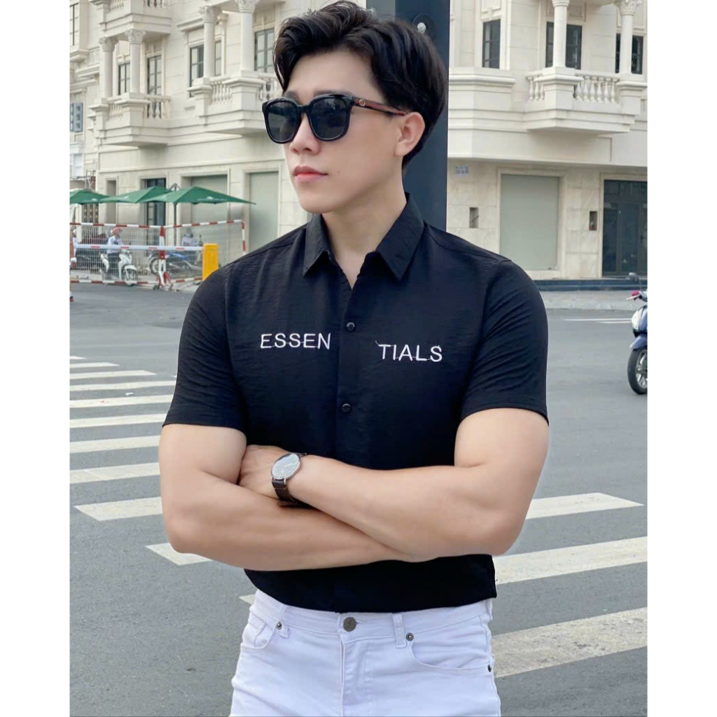 💥Áo sơ mi nam hàn quốc ngắn tay họa tiết cao cấp thời trang siêu đẹp lịch lãm trẻ trung