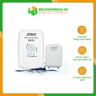 Máy sủi oxy 2 vòi tích điện Jebo 9950 9970 - Bế cá Hoàng Gia 