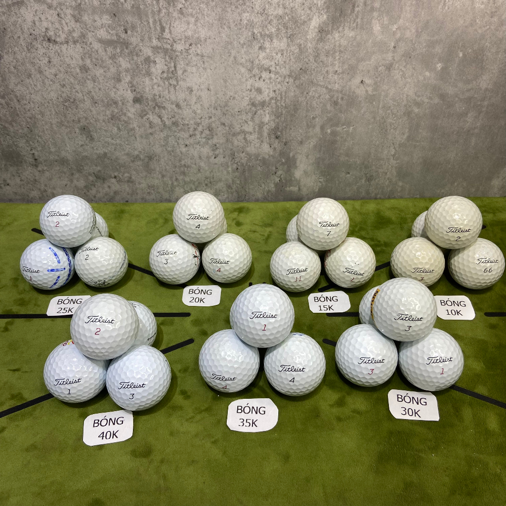 Bóng golf cũ, banh  chơi golf titleist Pro V1, Titleist Pro v1x  các lọi cũ mới từ 99% đến 50%