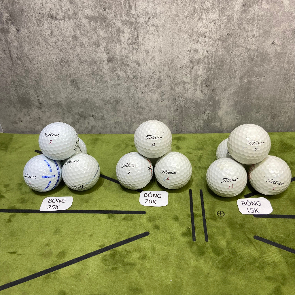 Bóng golf cũ, banh  chơi golf titleist Pro V1, Titleist Pro v1x  các lọi cũ mới từ 99% đến 50%