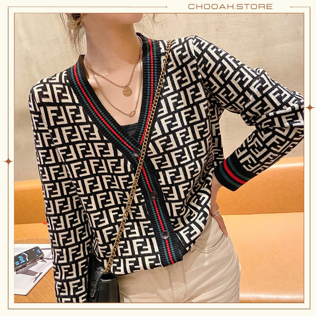 Áo khoác cardigan len nữ mỏng dáng ngắn mềm mại CHOOAH AFF21