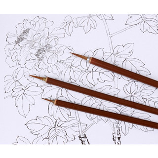 [MiChi Art] Diệp Cân Câu Tuyến - Bút lông vẽ màu nước thủy mặc, cọ lông thú đi nét nhỏ, tỉa tranh, viết thư pháp