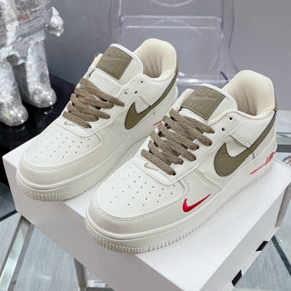 Giày NIKE AF1 Nam Nữ Trắng Vệt Nâu Cổ Thấp, Giày Thể Thao Sneaker Nam Nữ Air Force 1 Nâu Đỏ