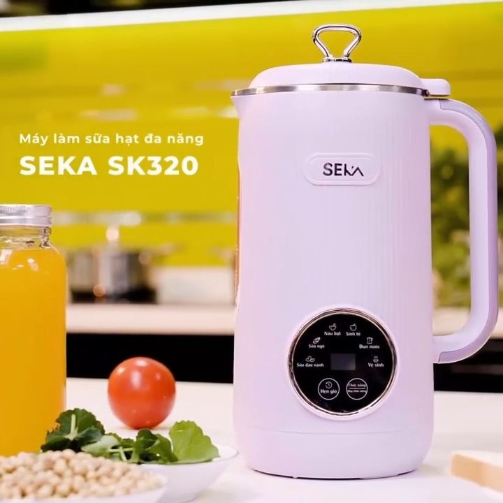 Máy xay sữa hạt SEKA SK-320 600ml công suất 600W 6 chức năng, máy làm sữa hạt đa năng bảo hành 12 tháng