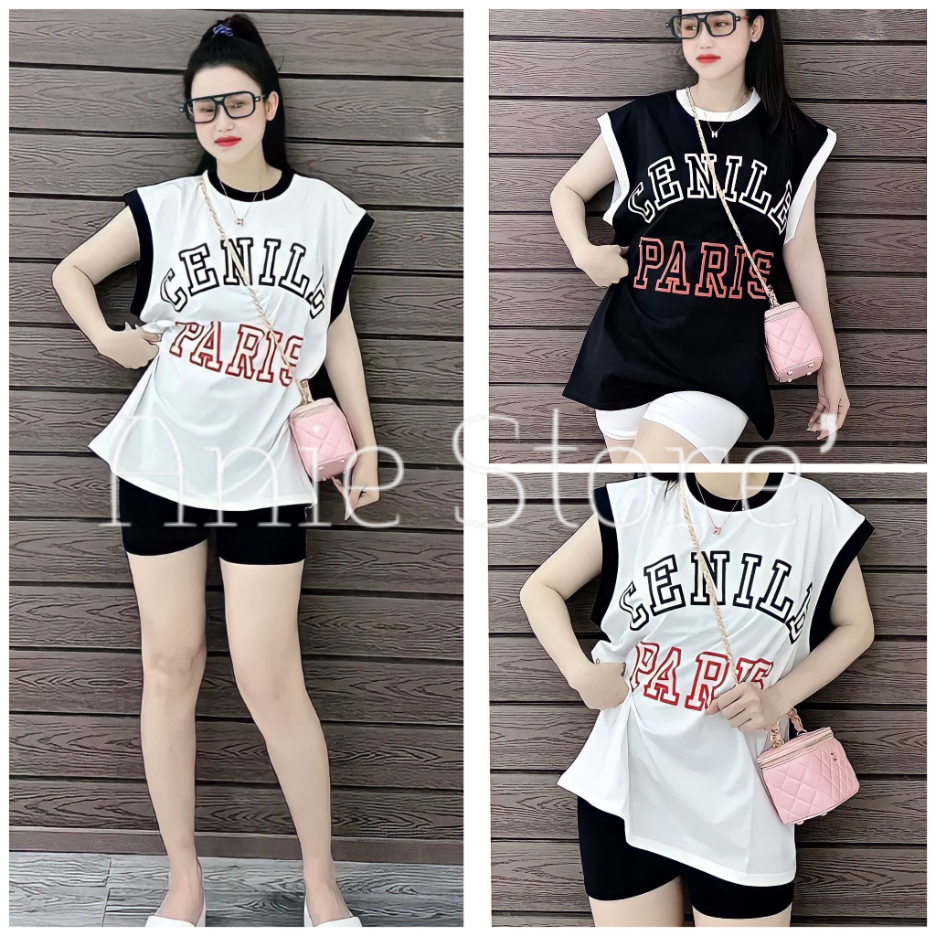 Bộ Quần Áo Tanktop Nữ CENILE 🦋 Set Áo 3 Lỗ Nữ Kèm Quần Đùi Form Ôm 2 Màu 🦋