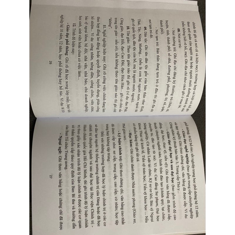 LÝ LỊCH ĐẢNG VIÊN - combo 5 cuốn