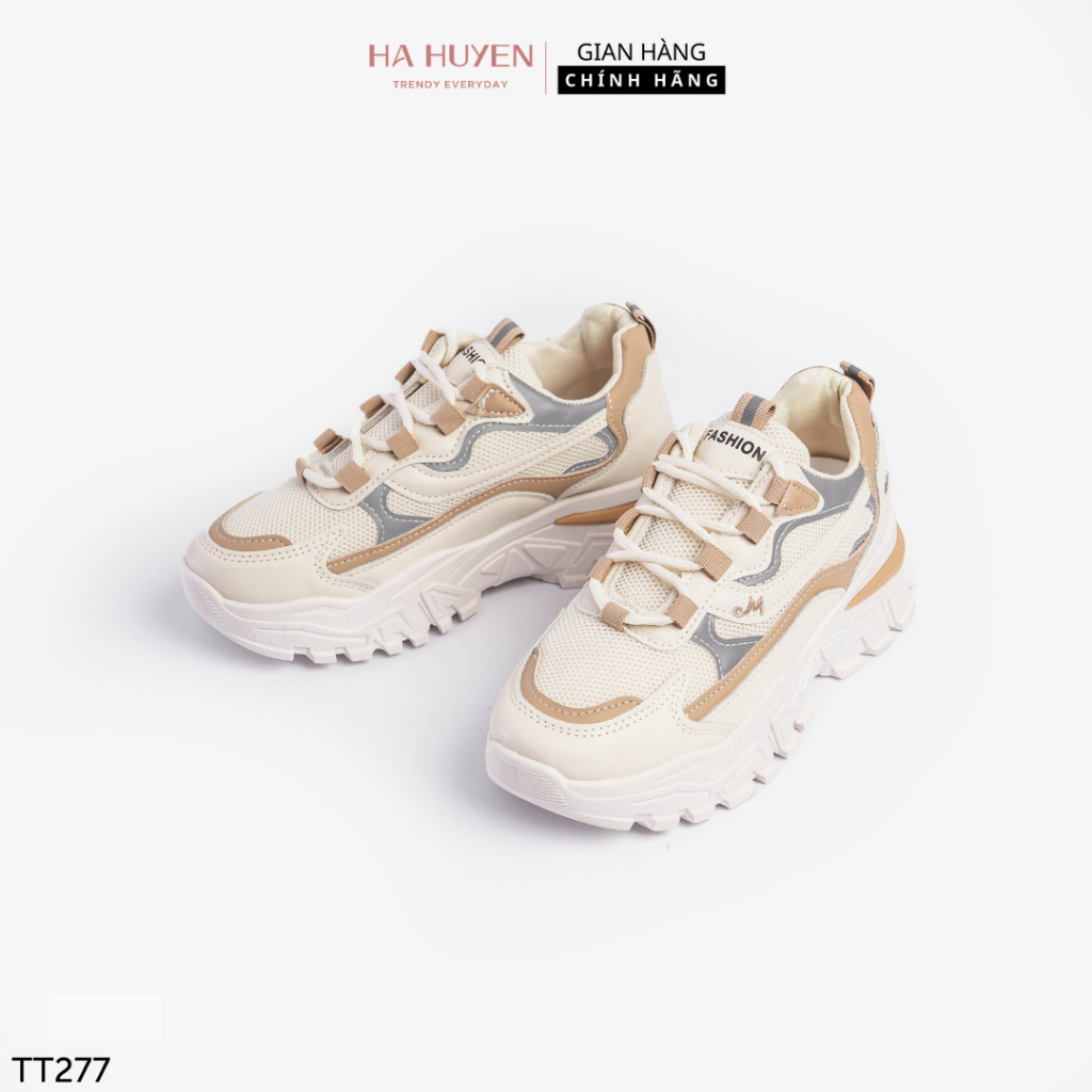 Giày thể thao nữ Hà Huyền Shoes sneaker phối màu phản quang cá tính - TT277