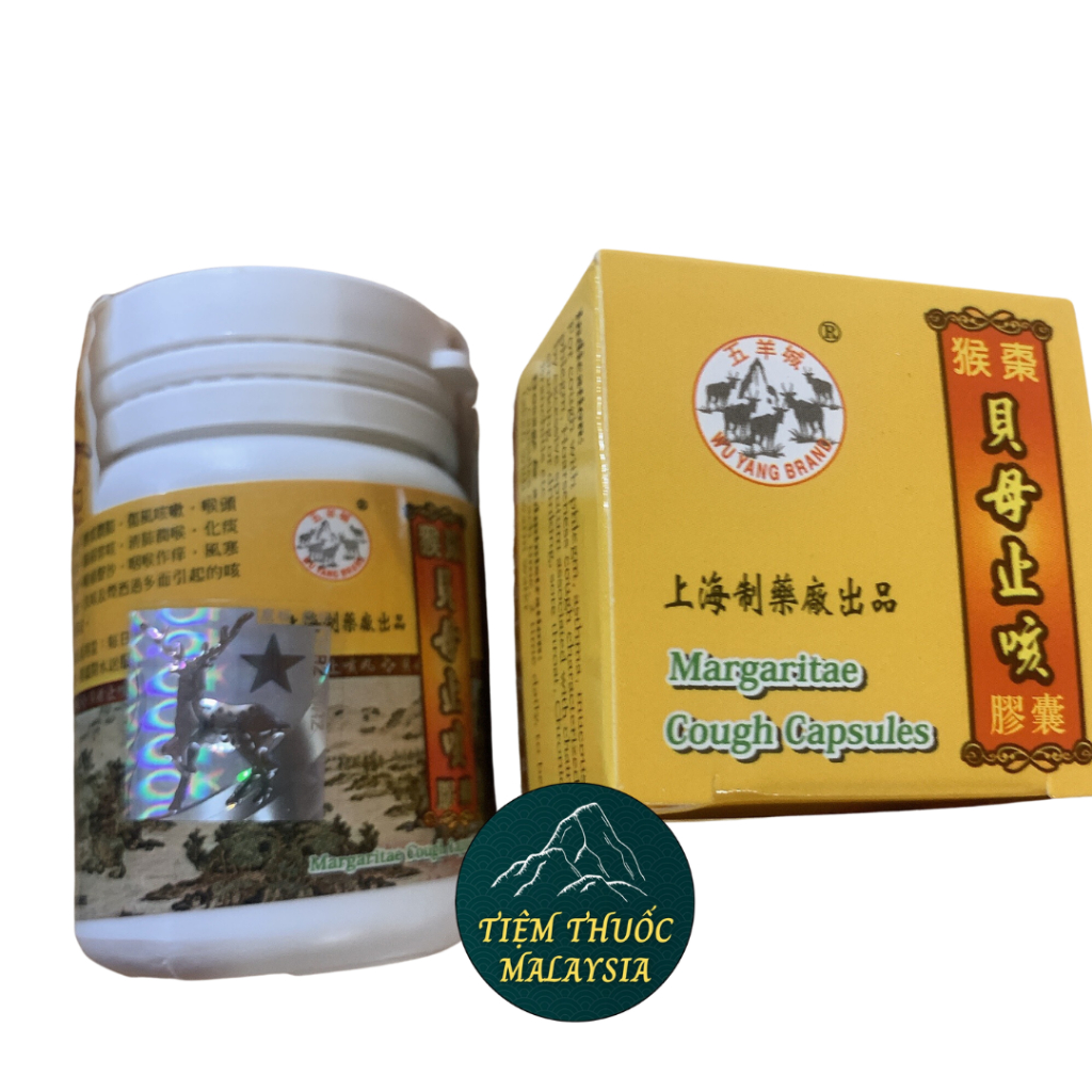 MARGARITAE COUGH CAPSULES - HO XUYÊN BỐI CHỈ KHÁI- Tem Nai - Hộp 30 viên