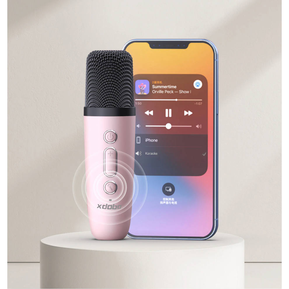 Loa Karaoke Bluetooth 5.0 Xdobo Mini Kèm Micro Không Dây, Công Suất 60W, Chống Nước IPX5, Tích Hợp Pin 2000mAh