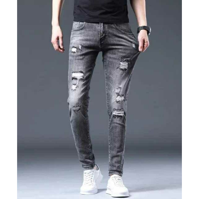 Quần Jean Nam Quần Bò Nam Xước Rách Dáng Skinny Co Giãn Hàng Công Ty Xuất Khẩu Cao Câp
