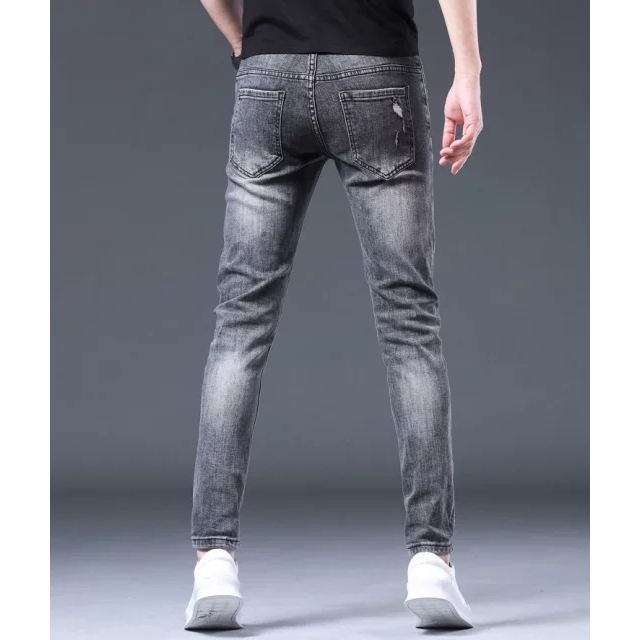 Quần Jean Nam Quần Bò Nam Xước Rách Dáng Skinny Co Giãn Hàng Công Ty Xuất Khẩu Cao Câp