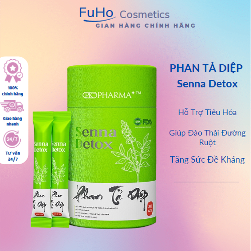 Phan Tả Diệp Senna Detox Pk Pharma Giúp bổ sung chất xơ,hỗ trợ tiêu hóa, nhuận tràng, thải độc tố trong ruột Fuhocometic