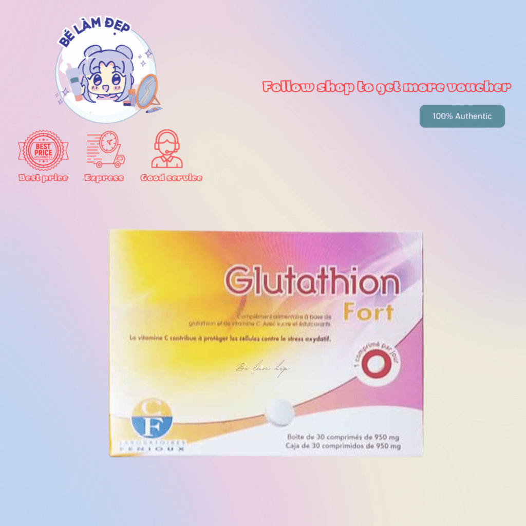 Viên Ngậm Trắng Da Glutathion Fort 30 Viên