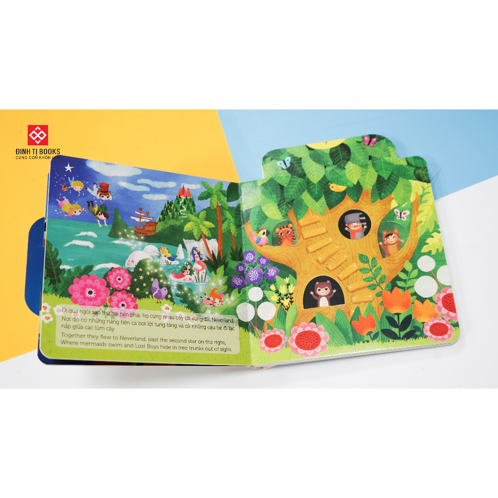 Hộp sách chuyển động tương tác song ngữ Anh - Việt - Thế giới cổ tích và Xứ sở diệu kỳ - Cho trẻ 0-6 tuổi - Đinh Tị Book