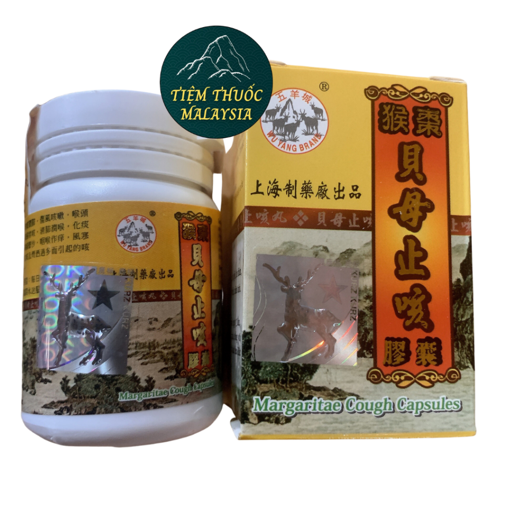 MARGARITAE COUGH CAPSULES - HO XUYÊN BỐI CHỈ KHÁI- Tem Nai - Hộp 30 viên