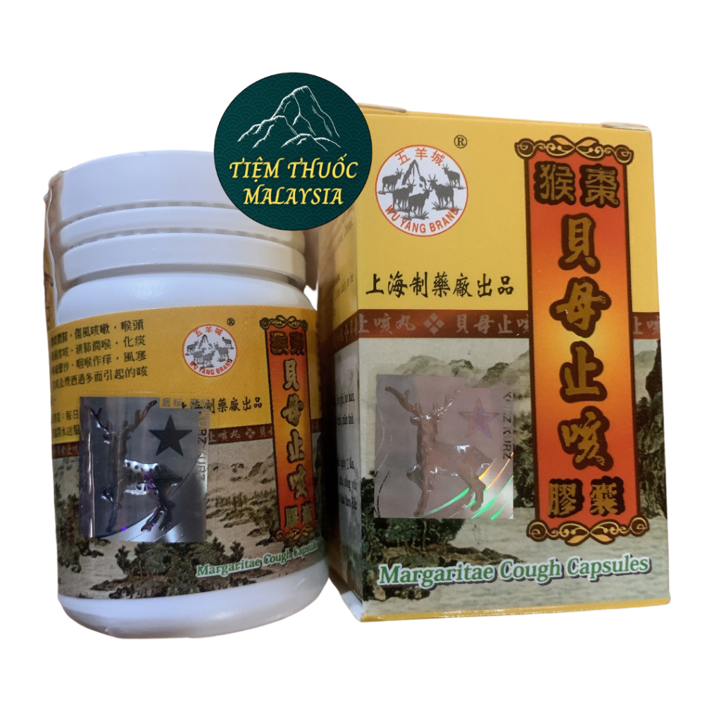 MARGARITAE COUGH CAPSULES - HO XUYÊN BỐI CHỈ KHÁI- Tem Nai - Hộp 30 viên