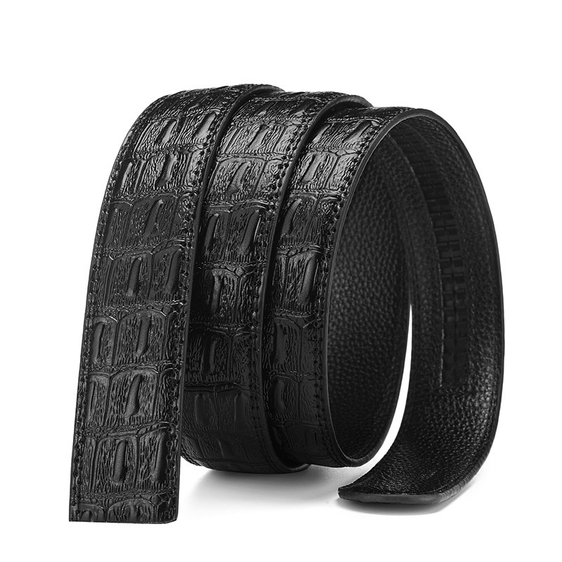 Dây thắt lưng da bò nam dập vân cá sấu thời trang Mã DL4