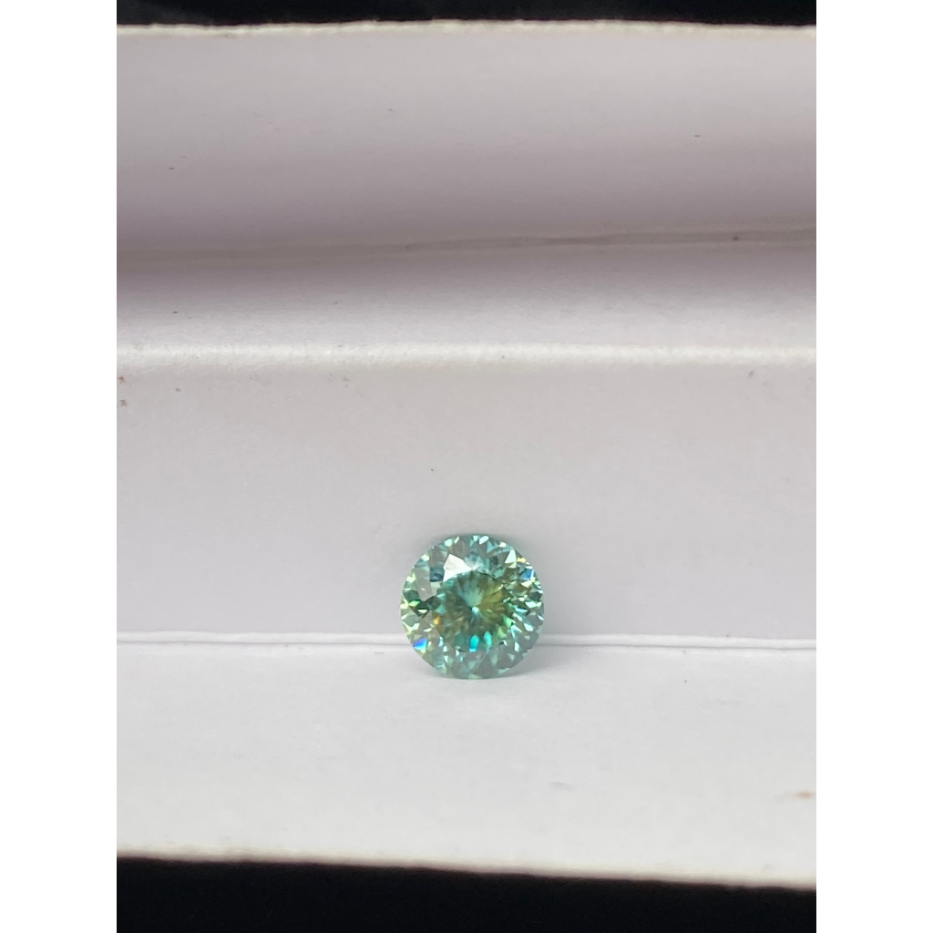 Kim cương nhân tạo Moissanite 6 ly 100 giác cắt màu blue - Phôi gốc không phai màu - Có giấy kiểm định GRA