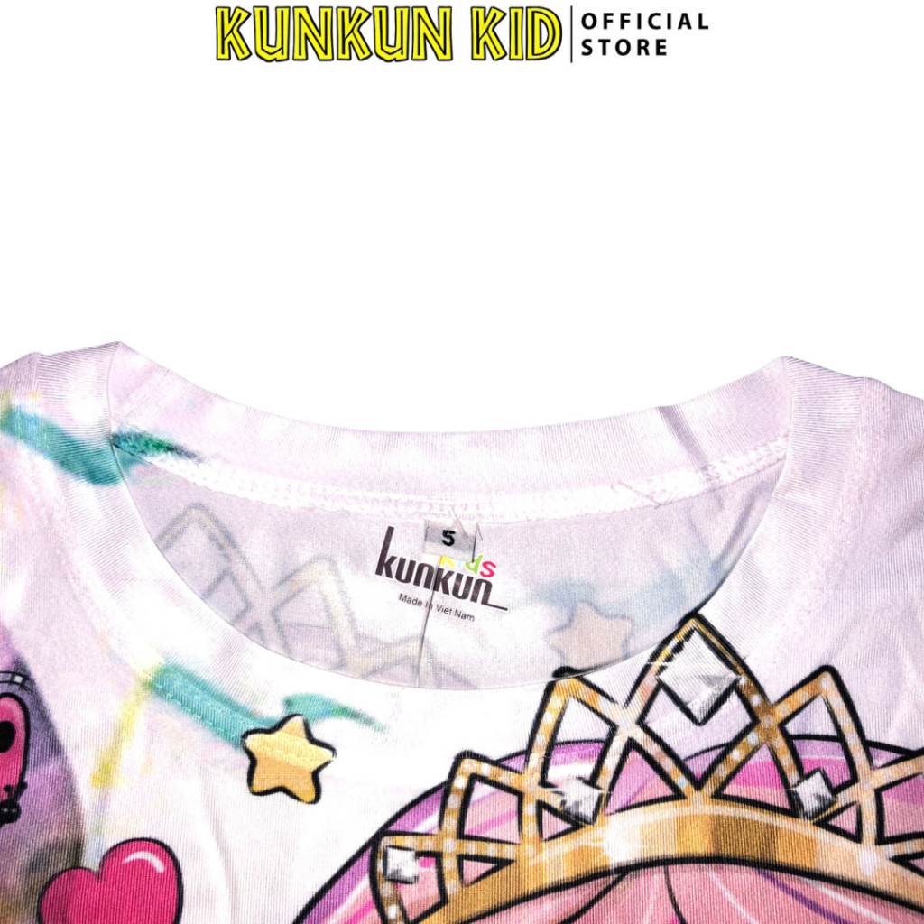 Quần áo bé gái thun lạnh in 3D hình Cô gái & ngựa Pony Kunkun Kid TP1012 - Đồ bộ trẻ em size đại từ 10-60kg