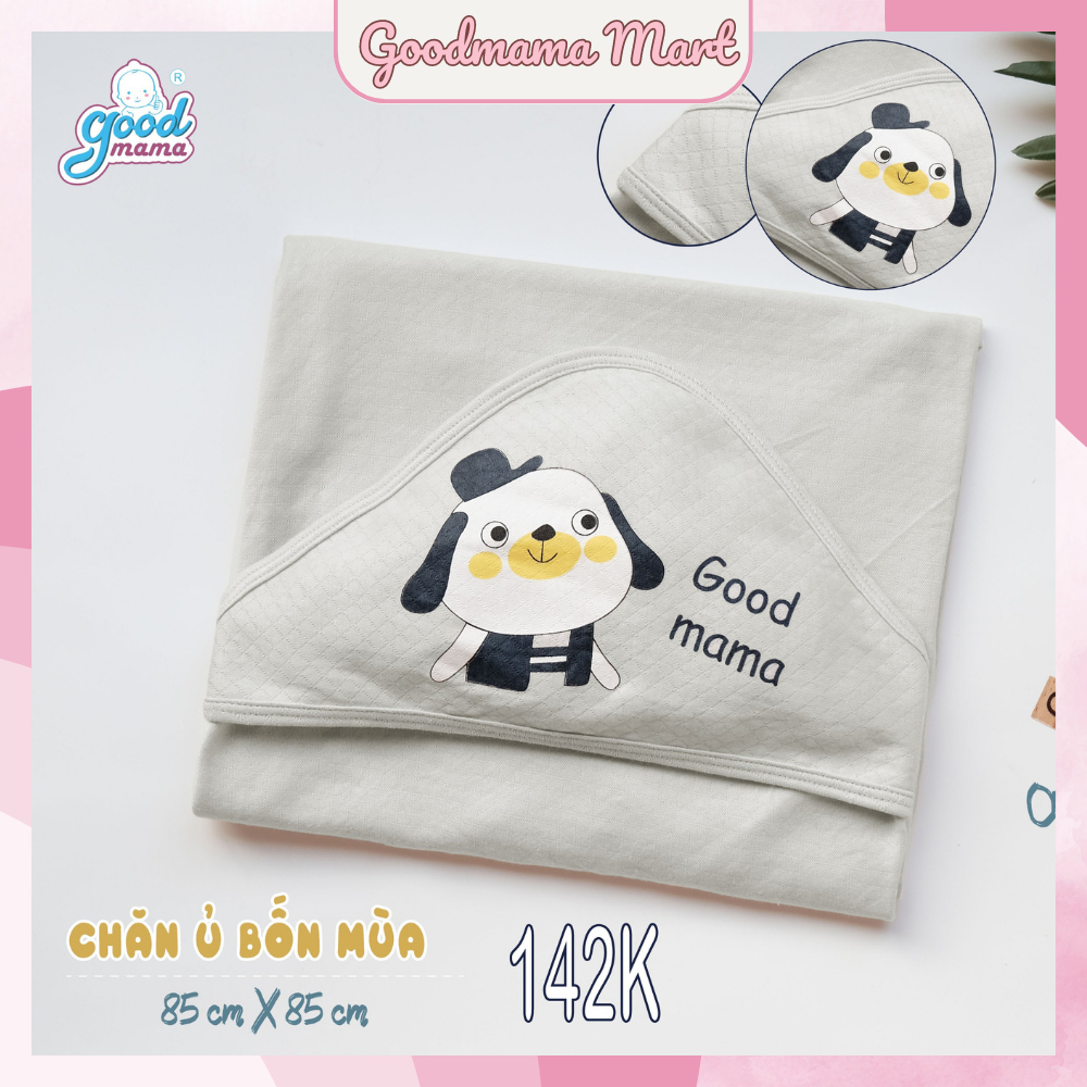 Chăn Ủ, Khăn Choàng Cho Bé Sơ Sinh Goodmama sử dụng bốn mùa chất liệu sợi tre organic kháng khuẩn, mềm mại