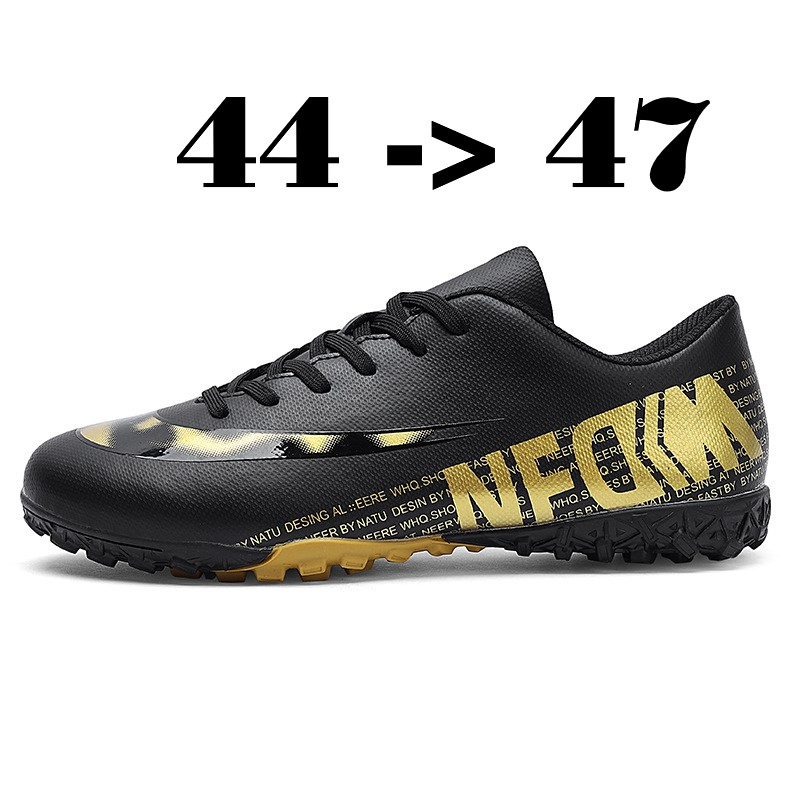 Giày Đá Banh Size Lớn Big Size CR7 Đen Black Nam Giày Futsal Bóng Đá Nam Sân Cỏ Nhân Tạo Ngoại Cỡ 45 46 47 48