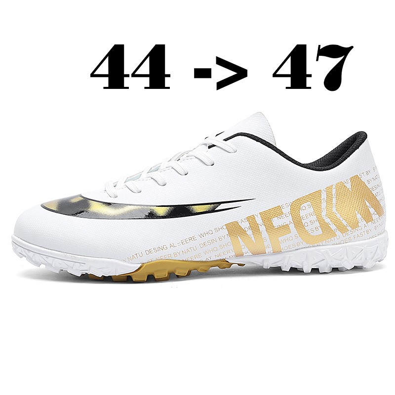Giày Đá Banh Size Lớn Big Size CR7 Trắng White Nam Giày Futsal Bóng Đá Nam Sân Cỏ Nhân Tạo Ngoại Cỡ 45 46 47 48