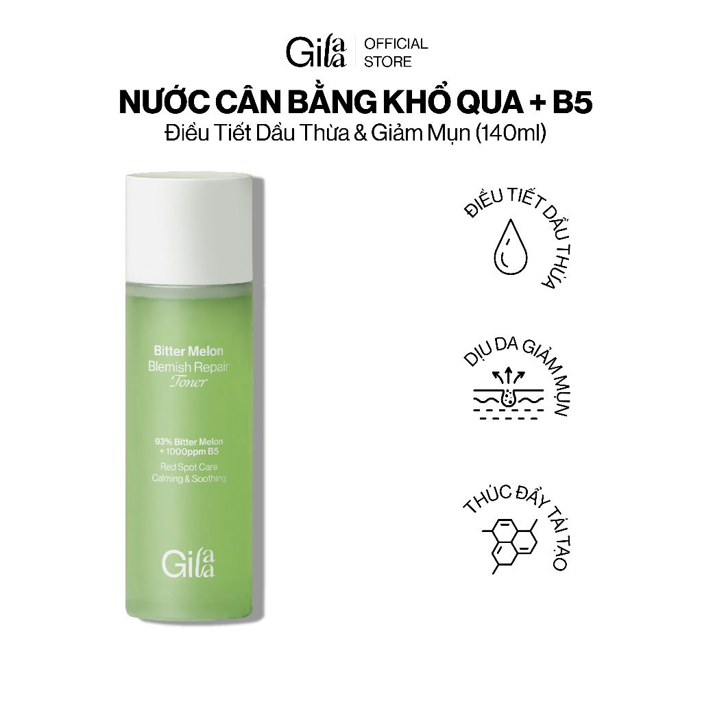 Nước Cân Bằng Khổ Qua + B5 Gilaa Blemish Repair giúp Giảm Mụn140ml