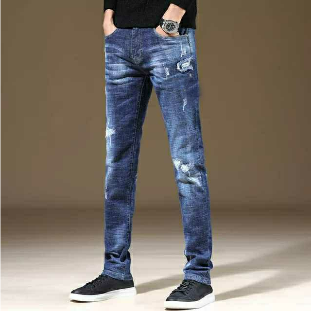 Quần Jean Nam Quần Bò Nam Xước Rách Dáng Skinny Co Giãn Hàng Công Ty Xuất Khẩu Cao Câp