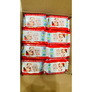 Khăn ướt thiên phúc (loại 1 = 8kg/thùng) (sỉ 6.200 đồng/gói - thùng 24 gói - 100 tờ) (màu đỏ)