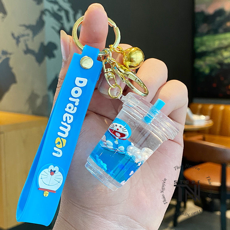 Móc khóa xe máy ô tô DOREMON, móc treo balo túi xách siêu dễ thương