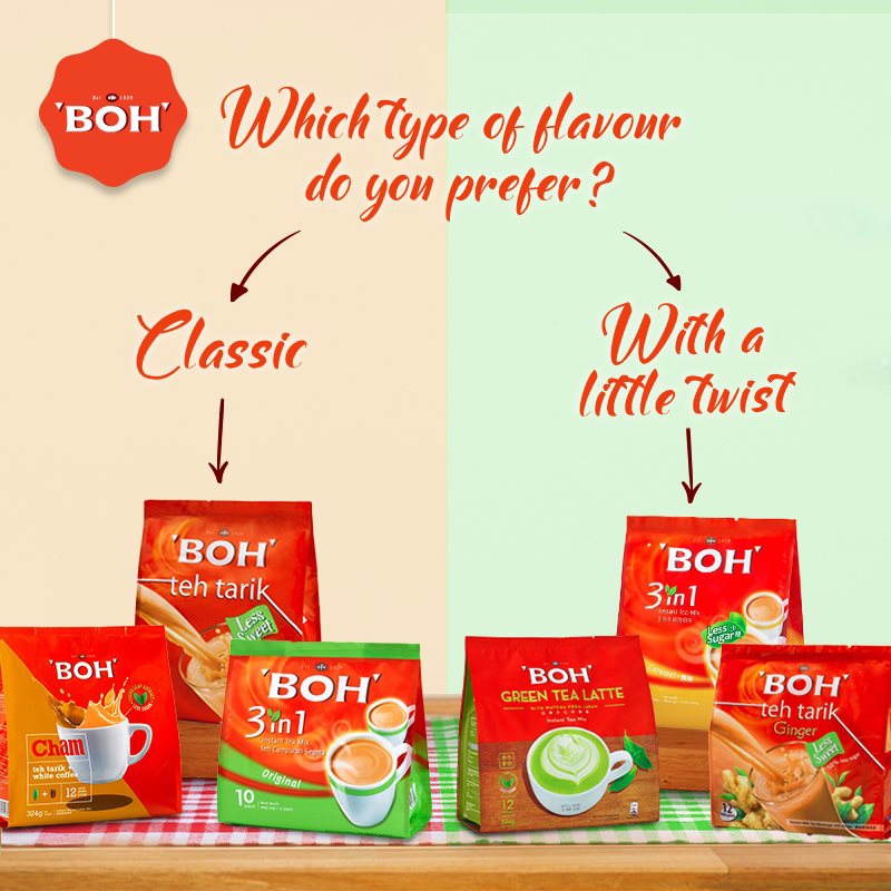 Trà Sữa Tự Pha Malaysia Teh Tarik - Trà Sữa Uyên Ương BOH Vị Trà Mix Coffee - Ngọt Tự Nhiên Không Đường Tốt Cho Sức Khoẻ